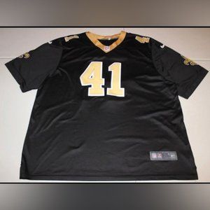 NFL Football New Orleans Saints Alvin Kamara #41 Sewn Jersey 3XL XXXL Nike Black